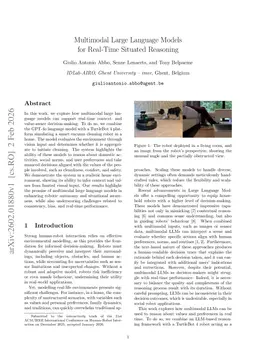 Multimodal Large Language Models for Real-Time Situated Reasoning
