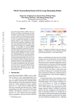 NEAT: Neuron-Based Early Exit for Large Reasoning Models