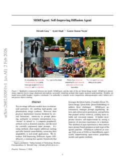 SIDiffAgent: Self-Improving Diffusion Agent