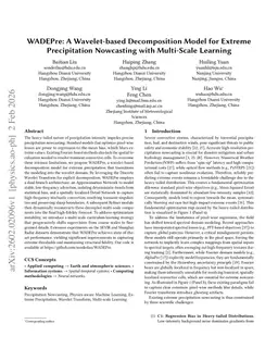 WADEPre: A Wavelet-based Decomposition Model for Extreme Precipitation Nowcasting with Multi-Scale Learning