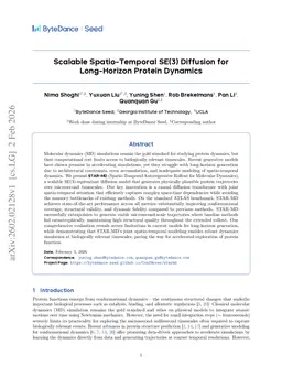 Scalable Spatio-Temporal SE(3) Diffusion for Long-Horizon Protein Dynamics
