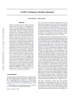 EvoMU: Evolutionary Machine Unlearning