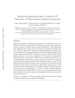 Eliminating Registration Bias in Synthetic CT Generation: A Physics-Based Simulation Framework