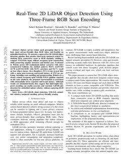 Real-Time 2D LiDAR Object Detection Using Three-Frame RGB Scan Encoding