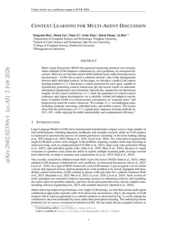 Context Learning for Multi-Agent Discussion