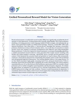 Unified Personalized Reward Model for Vision Generation
