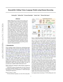 ReasonEdit: Editing Vision-Language Models using Human Reasoning