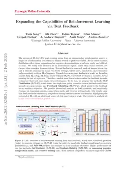 Expanding the Capabilities of Reinforcement Learning via Text Feedback