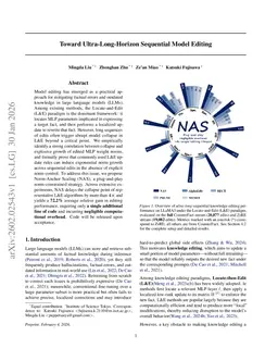 Toward Ultra-Long-Horizon Sequential Model Editing