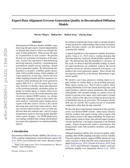 Expert-Data Alignment Governs Generation Quality in Decentralized Diffusion Models