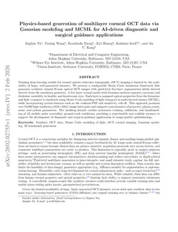 Physics-based generation of multilayer corneal OCT data via Gaussian modeling and MCML for AI-driven diagnostic and surgical guidance applications
