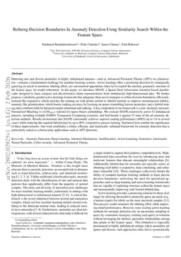 Refining Decision Boundaries In Anomaly Detection Using Similarity Search Within the Feature Space