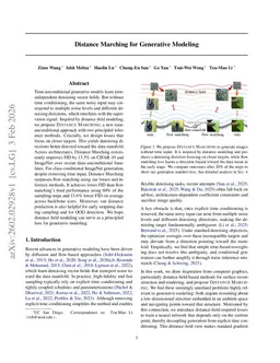 Distance Marching for Generative Modeling