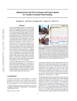 Aligning Forest and Trees in Images and Long Captions for Visually Grounded Understanding