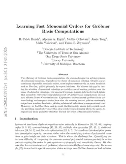 Learning Fast Monomial Orders for Gröbner Basis Computations