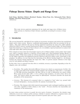 Fisheye Stereo Vision: Depth and Range Error