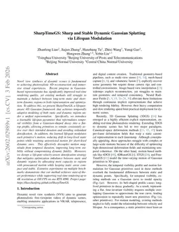 SharpTimeGS: Sharp and Stable Dynamic Gaussian Splatting via Lifespan Modulation
