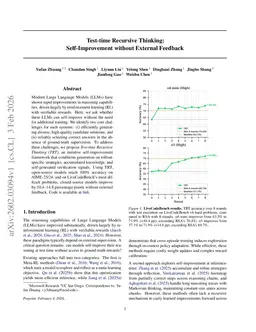 Test-time Recursive Thinking: Self-Improvement without External Feedback