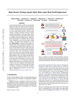 Risky-Bench: Probing Agentic Safety Risks under Real-World Deployment