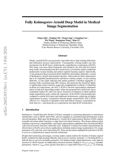 Fully Kolmogorov-Arnold Deep Model in Medical Image Segmentation