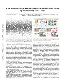 When Attention Betrays: Erasing Backdoor Attacks in Robotic Policies by Reconstructing Visual Tokens