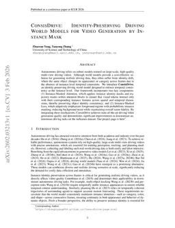 ConsisDrive: Identity-Preserving Driving World Models for Video Generation by Instance Mask