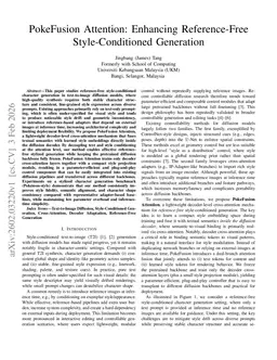 PokeFusion Attention: Enhancing Reference-Free Style-Conditioned Generation