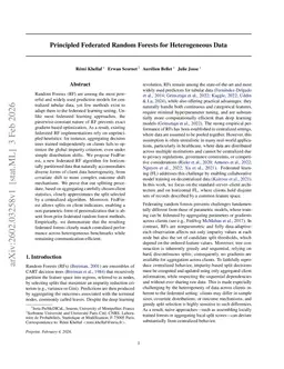 Principled Federated Random Forests for Heterogeneous Data