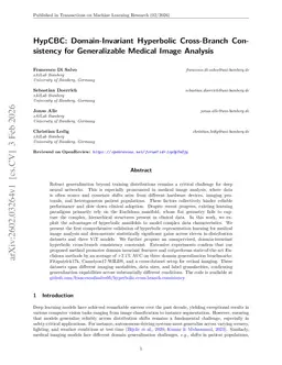 HypCBC: Domain-Invariant Hyperbolic Cross-Branch Consistency for Generalizable Medical Image Analysis