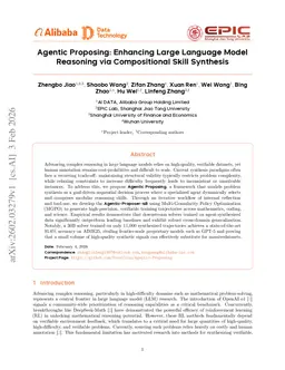 Agentic Proposing: Enhancing Large Language Model Reasoning via Compositional Skill Synthesis