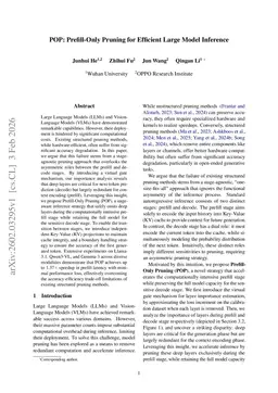 POP: Prefill-Only Pruning for Efficient Large Model Inference