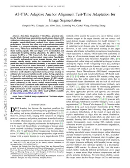 A3-TTA: Adaptive Anchor Alignment Test-Time Adaptation for Image Segmentation
