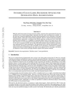 Invisible Clean-Label Backdoor Attacks for Generative Data Augmentation