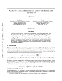Achieving Linear Speedup for Composite Federated Learning