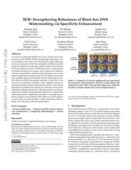 SEW: Strengthening Robustness of Black-box DNN Watermarking via Specificity Enhancement