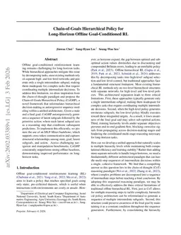Chain-of-Goals Hierarchical Policy for Long-Horizon Offline Goal-Conditioned RL