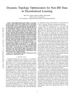 Dynamic Topology Optimization for Non-IID Data in Decentralized Learning