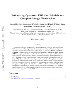 Enhancing Quantum Diffusion Models for Complex Image Generation