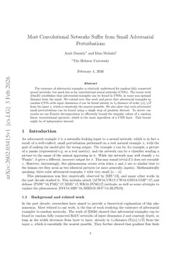 Most Convolutional Networks Suffer from Small Adversarial Perturbations