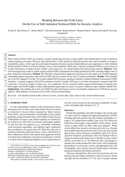 Reading Between the Code Lines: On the Use of Self-Admitted Technical Debt for Security Analysis