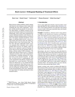 Rank-Learner: Orthogonal Ranking of Treatment Effects