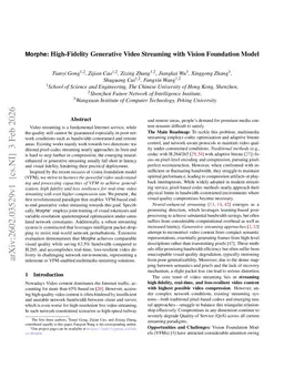 Morphe: High-Fidelity Generative Video Streaming with Vision Foundation Model