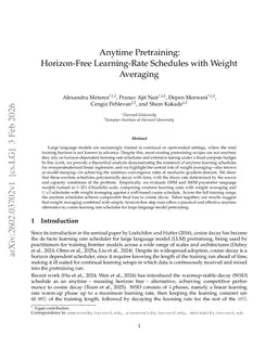 Anytime Pretraining: Horizon-Free Learning-Rate Schedules with Weight Averaging