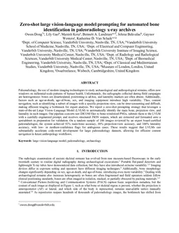 Zero-shot large vision-language model prompting for automated bone identification in paleoradiology x-ray archives