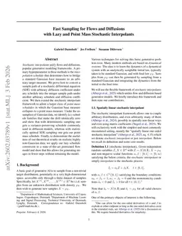 Fast Sampling for Flows and Diffusions with Lazy and Point Mass Stochastic Interpolants