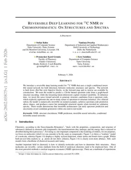 Reversible Deep Learning for 13C NMR in Chemoinformatics: On Structures and Spectra
