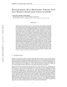 Benchmarking Bias Mitigation Toward Fairness Without Harm from Vision to LVLMs