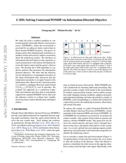 C-IDS: Solving Contextual POMDP via Information-Directed Objective