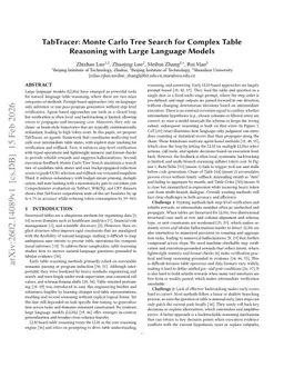TabTracer: Monte Carlo Tree Search for Complex Table Reasoning with Large Language Models
