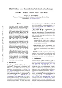 ROAST: Rollout-based On-distribution Activation Steering Technique
